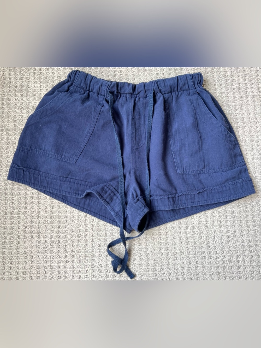 🌸3/$20🌸Navy 100% Cotton Drawstring Shorts Size Small